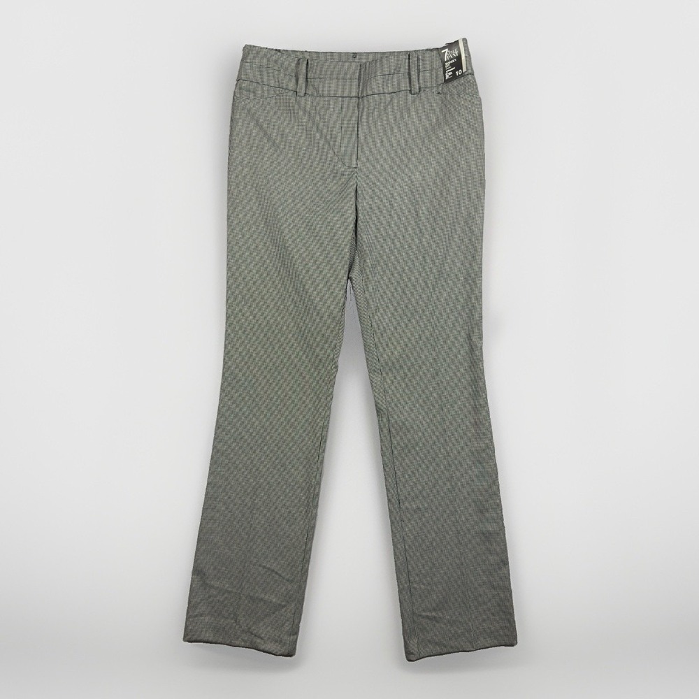 New York & Company 7th Avenue Pants Women 10 Tall Straight Leg Stretch NWT